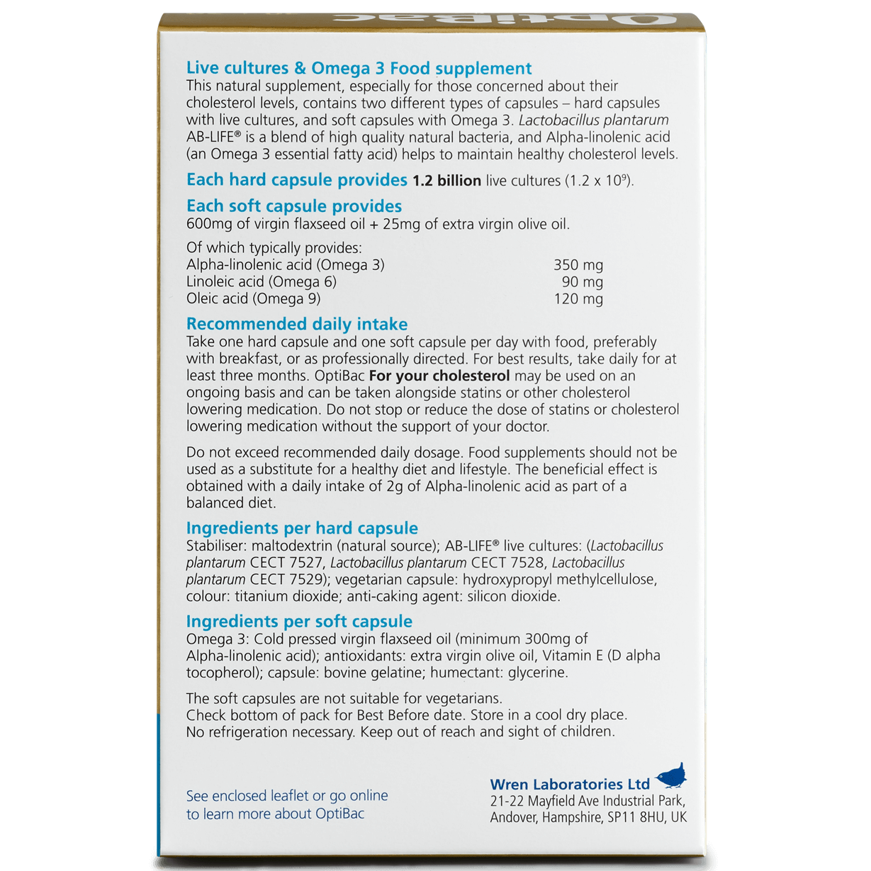 OptiBac Probiotics FOR YOUR CHOLESTEROL - Image 3