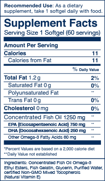 Wiley's Finest Wild Alaskan Fish Oil PEAK EPA-1000mg- 30/60 capsules - Image 3