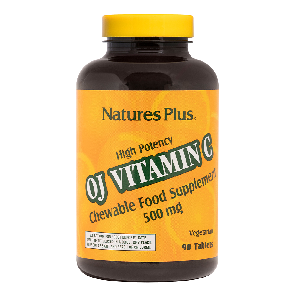 NaturesPlus Orange Juice C 500 mg - Chewable Vitamin C - 90