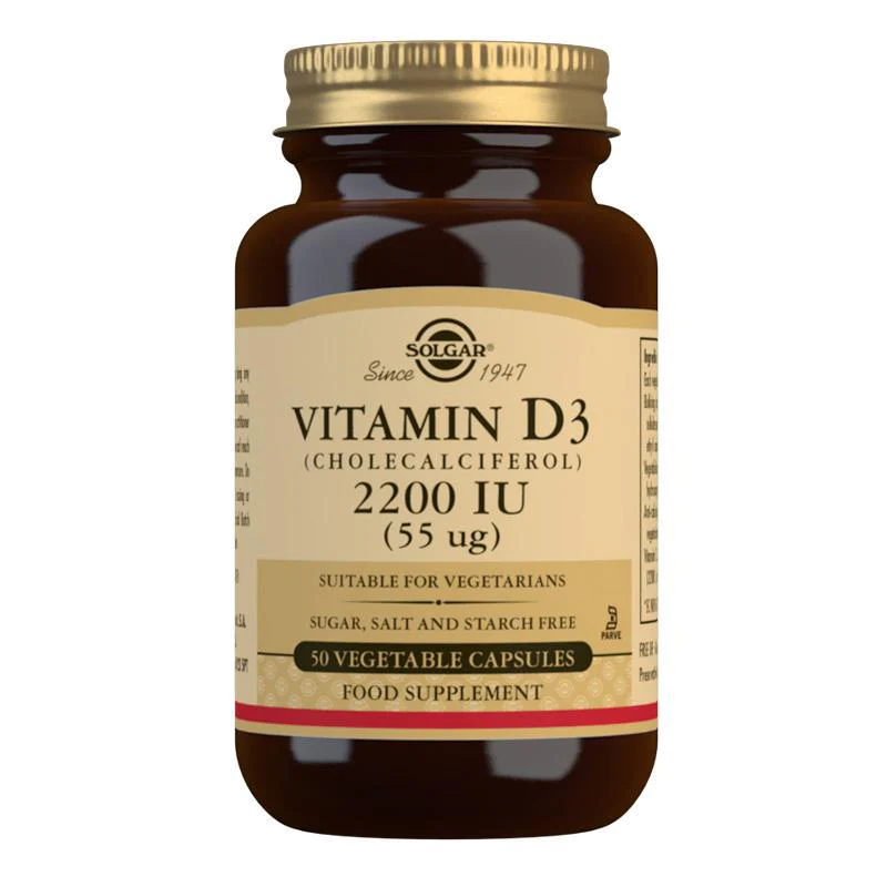 Solgar Vitamin D3 (Cholecalciferol) 2200 IU (55 mcg) VCapsules