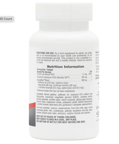 NaturesPlus - Beyond CoQ10® 100 mg Softgels - 30-100 mg Softgels - Image 2