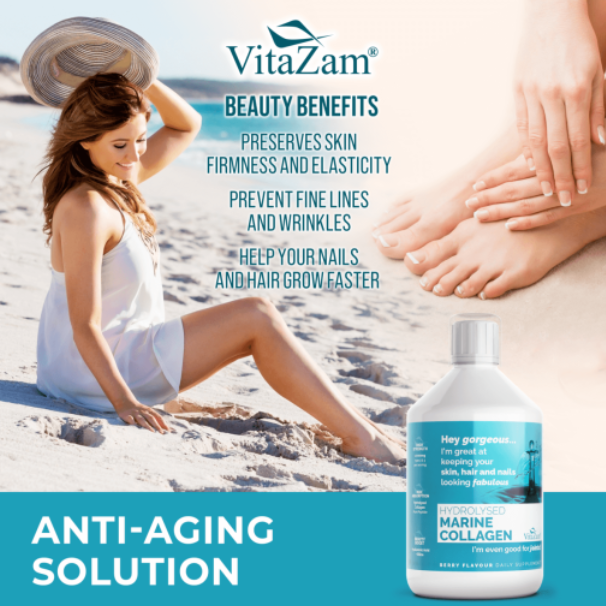 VitaZam - Sapphire Elixir Hydrolysed Marine Collagen - 500ml - Image 3