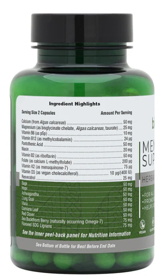 NaturesPlus Bio Advanced - Menopause Support - 60 caps - Image 2